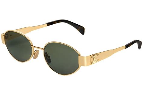 celine 4s235|Celine CL40235U 4S235 Triomphe Oval Metal Gold Frame .